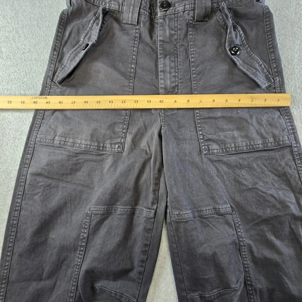 Banana Republic Pants Womens 6L‎ Gray Cargo Twill Stretch Pockets Zip Button